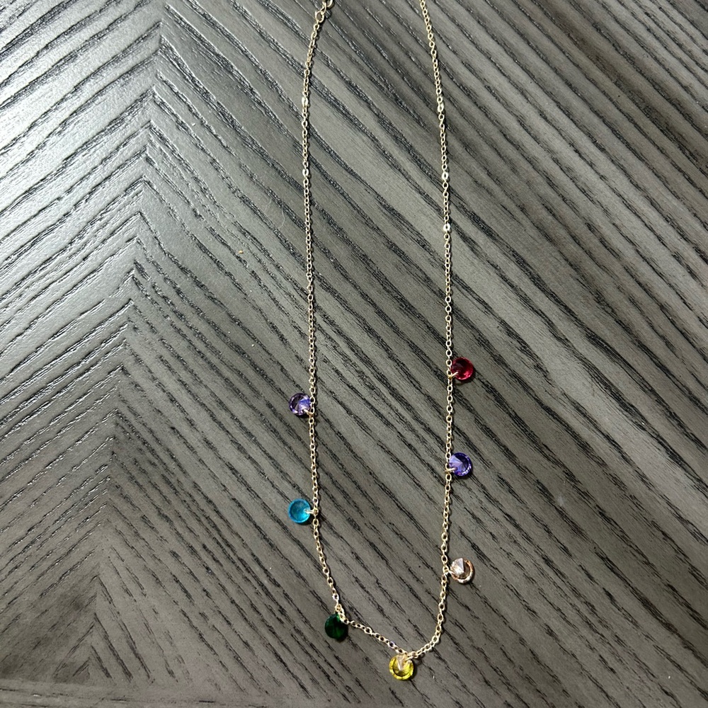 Park Lane Gold Necklace with Multicolor Charms